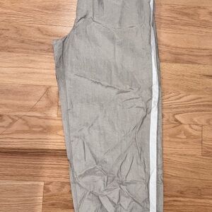 Athleta Gray Joggers with White Stripe